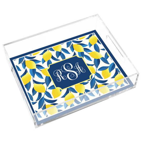 Sorrento Lemons Lucite Tray